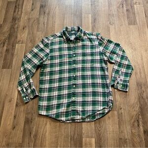 John Ashford Green Plaid Men's Shirt Size Medium